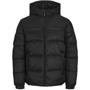 JACK & JONES PLUS Jjetoby Puffer Hood Pls bufferjack voor heren, zwart, 6XL