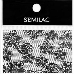 24 transferbanden Semilac kant zwart