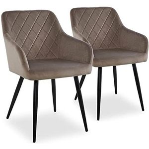 Menzzo Gestoffeerde stoelen, taupe, l 56,6 x p61 x h 83 cm