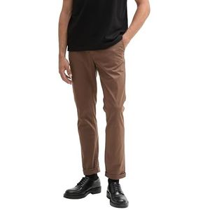 TOM TAILOR Denim Slim chinobroek voor heren, 14525 - Chocolate Brown Beige, 27W x 36L