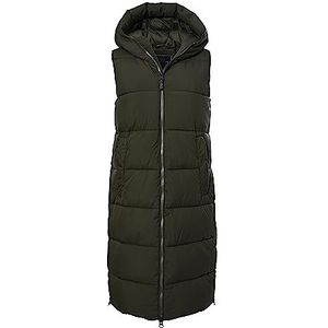 G.I.G.A. DX Dames Gewatteerd vest/functioneel vest in donzen look met capuchon GW 24 WMN QLTD VST, dark olive, 38, 39929-000