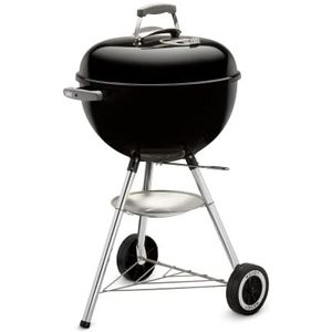 Weber Classic Kettle Houtskoolbarbecue 47 Centimeter | Barbecue Met Deksel | Dekselthermometer, Standaard En Wielen | Vrijstaande Outdoor Oven & Kookplaat - Zwart (1231004)