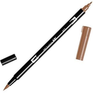 Tombow 56615 Dual Brush Pen Art Marker, ABT 977 Zadel Bruin