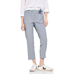 CECIL seersucker 7/8 broek, Soft Light Blue, XXL / 26L