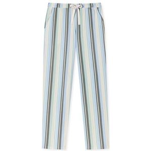 Schiesser Dames slaapbroek lang pyjama-onderdeel, groen gestreept, 42, Groen gestreept, 42