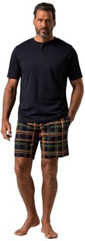 JP1880 - Herenpyjama - Tweedelig - Henley - Tot 8 XL