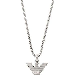 Emporio Armani Heren ketting van roestvrij staal met karabijnsluiting