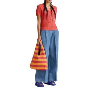 United Colors of Benetton T-shirt met V-hals M/M, Rood, XL