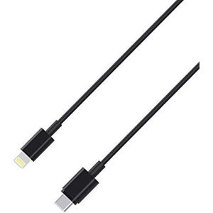 Xlayer USB-C naar Lightning-kabel met Power Delivery 1 m, Lightning-compatibel, oplaadkabel MFI-gecertificeerd, snellaadkabel met Quick Charge 3.0-technologie, compatibel met iPhone en iPad (zwart)