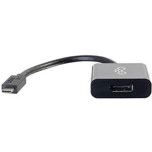 C2G USB-C naar DisplayPort 4K Adapter - Zwart - Geschikt voor MacBook Pro, iMac, Google Chromebook, Pixel, Dell Latitude, XPS en meer. (Thunderbolt 3 To vrouwtje DP)