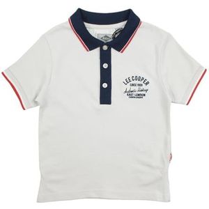 Lee Cooper Poloshirt voor jongens, elegant en comfortabel design, perfect voor school of dagelijkse activiteiten, Wit, 6 Jaren