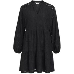OBJECT Dames Objfeodora Gia L/S Dress Noos jurk, zwart, M