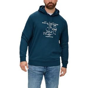 s.Oliver Big Size Sweatshirt voor heren, met capuchon, blauw groen, XXL, blauwgroen., XXL