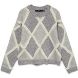 Vero Moda - Vmargie Ls O-neck Pullover - Med.grey Birch - Gebreide Trui