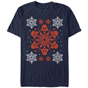 Star Wars Uniseks Vader Holiday Organic T-shirt met korte mouwen, donkerblauw, M