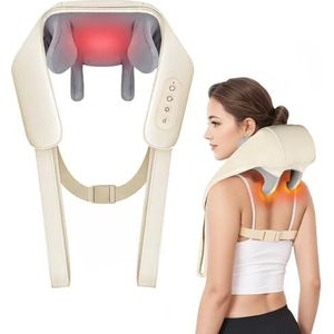 Nekmassageapparaat - Elektrisch - Draadloos - 4D - Met Warmte - Shiatsu Massageapparaat