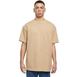 Build Your Brand Oversized T-shirt voor heren, Beige Unie, L