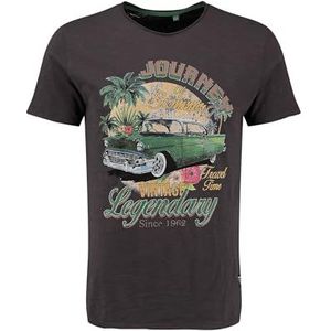KEYLARGO Heren T-shirt MT KLJOURNEY Round, Antraciet (1101), 3XL