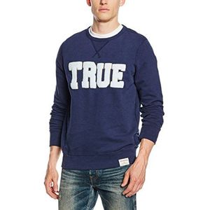 True Religion Heren Crew Sweat True Sweatshirt, blauw (Rugbyblue 4000), XXL