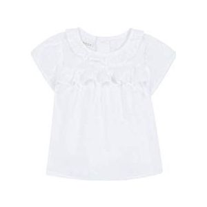 Gocco blouse met korte mouwen, Plumeti - Wit - 86