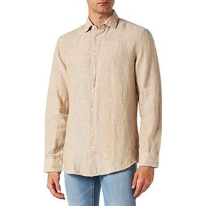 Seidensticker Men's Shaped Fit Overhemd met lange mouwen, Besch, 45, Besch