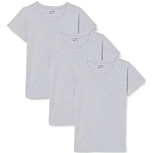 Berydale Dames T-shirt met ronde halsuitsnijding, Grijs, set van 3, L