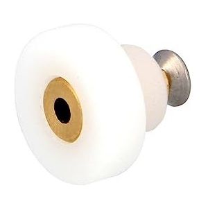 Amig - Douchewand kogellagers | set van 2 | Ø 19 mm | voor schuifdeur voor badkamer | nylon wit