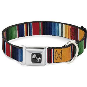 Gesp - Zarape5 Verticale Multi Color Stripe, 1.5"" Wide - Fits 18-32"" Neck - Large, Zarape2 Vertical Multi Color Stripe