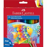 Faber-Castell 114425 - kleurpotlood kinderen aquarel 24 stuks kartonnen etui