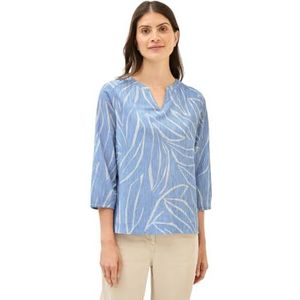 Cecil Structuurblouse voor dames met patroon, Deep Pastel Blauw, S