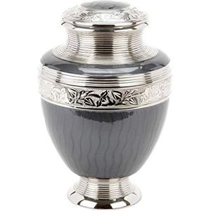 Urns UK Crematie As Epping Metalen Urn, Messing, Grijs, 33 x 30 x 15 cm