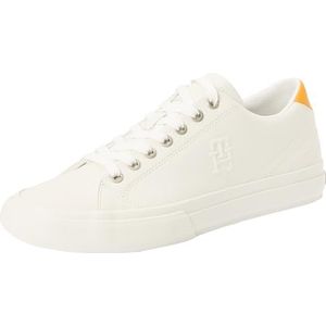 Tommy Hilfiger Heren TH HI Vulc Street Low LTH ESS gevulkaniseerde sneaker, ecru, 10.5 UK, Ecru, 45 EU