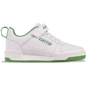 LOTTO Unisex Toco Bc K Sneakers voor kinderen, witgroen., 28 EU