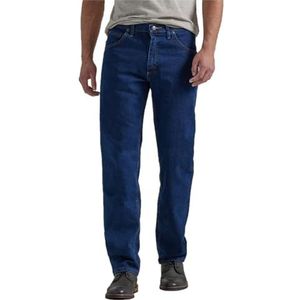 Wrangler Authentics Klassieke 5-Pocket Regular Fit Flex Jean voor heren, Donker Indigo Flex, 46W / 34L