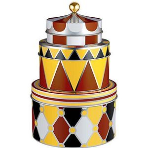 Alessi Stapelbare Design Opbergbox Set, Metaal, Meerkleurig, 13 x 19,5 x 19,5 cm