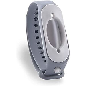 Cleanbrace Hygiënisch en ontsmettingsarmband (grijs) | handdesinfectie voor onderweg | inclusief vuller