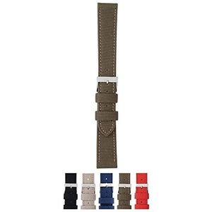 Morellato Lederen armband voor herenhorloge CORDURA/2 groen 18 mm A01U2779110072CR18, zwart, 18mm, Met bandjes