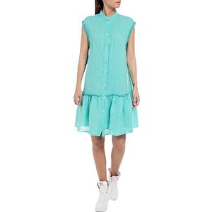 Replay Dames W9008 jurk, 191 turquoise, S, 191 Turquoise, S