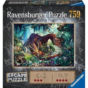 Ravensburger - Escape Room Puzzel: draak, puzzel, 759 stukjes, puzzel voor volwassenen en kinderen vanaf 14 jaar, Escape the Room, bordspel, Escape Room spel, puzzel voor volwassenen