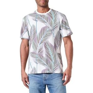 ONLY & SONS ONSKOBE REG Banana Leaf AOP SS Tee, cloud dancer, XS