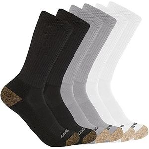 Carhartt Heren Midweight Crew Sock 6 Pack, Geassorteerd 1 Multi, Large