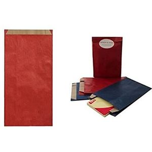 Apli 101651 250 enveloppen cadeauzakje, 11 cm x 5 cm x 21 cm, rood