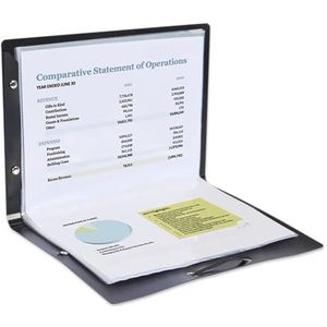 OXFORD Osmose Documentenbescherming, A4, A5, 20 weergaven / 10 hoezen, polypropyleen, zwart