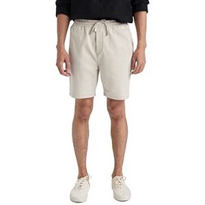 DeFacto Geweven short voor heren, stone, 36/Slank
