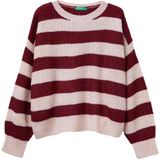 UNITED COLORS OF BENETTON - Trui - Poederroze - Gestreept - Lange Mouw