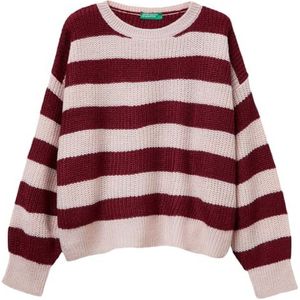 UNITED COLORS OF BENETTON - Trui - Poederroze - Gestreept - Lange Mouw