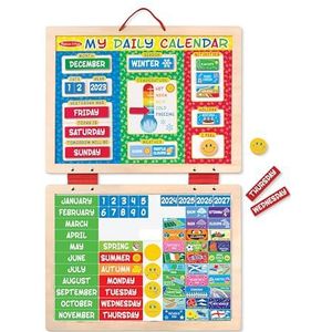 Melissa & Doug My First Daily Magnetische Calendar | Houten speelgoed | Kinderkalender | Developmenteel speelgoed | cognitieve vaardigheden | 2+ | Cadeau voor jongen of meisje