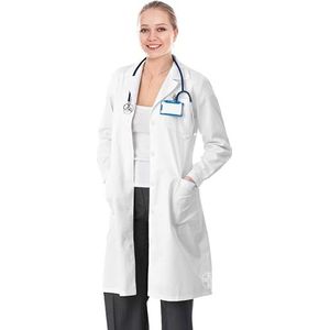 AIESI® Medische Jas wit voor vrouw in 100% gesanforiseerd katoen maat 44
