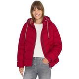Cecil Gewatteerde damesjas met capuchon, beaujolais red, L