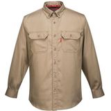 Portwest Bizflame 88/12 Shirt Size: L, Colour: Khaki, FR89KHRL